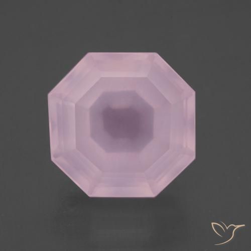 13.31ct Natürlicher hellrosa Rosenquarz, Smaragdschliff, Transparent