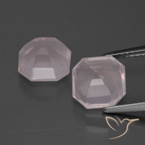 5.03 ct natürliche Sehr helles Rosa Rosenquarz-Edelsteine, Oktagonschliff, Transparent