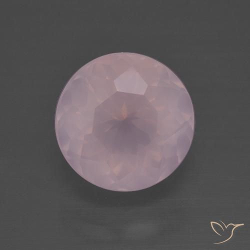 4.44ct Natürlicher rose-rosa Rosenquarz, Runden, Transparent