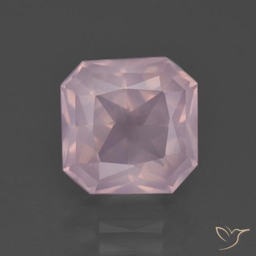 4.71ct Natürlicher hellrose-rosa Rosenquarz, Smaragdschliff, Transparent