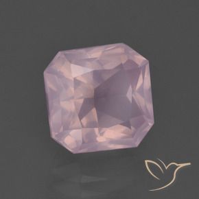 9,17 ctw natürlicher hellrose-rosa Rosenquarz, Oktagonschliff, Transparent