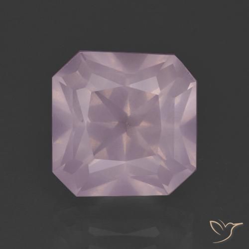 5.68ct Natürlicher Kaugummi Rosa Rosenquarz, Smaragdschliff, Transparent