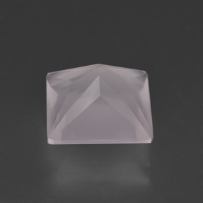 4,06 ctw natürlicher rosafarbener Rosenquarz, Quadrat, Transparent