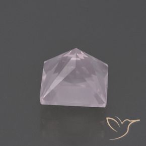 9,17 ctw natürlicher hellrosa Rosenquarz, Quadrat, Transparent