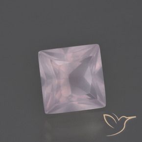 9,17 ctw natürlicher hellrose-rosa Rosenquarz, Quadrat, Transparent
