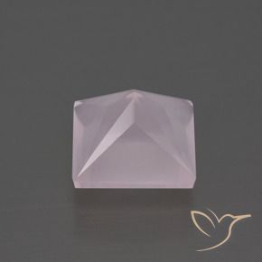 9,17 ctw natürlicher hellrose-rosa Rosenquarz, Quadrat, Transparent