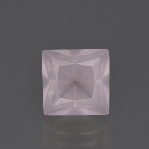 3,90 ctw natürlicher rosafarbener Rosenquarz, Quadrat, Transparent