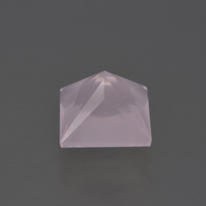 3,90 ctw natürlicher rosafarbener Rosenquarz, Quadrat, Transparent