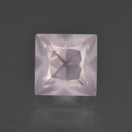 3,39 ctw natürlicher rosafarbener Rosenquarz, Quadrat, Transparent