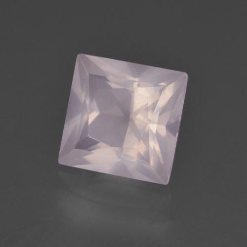 3,39 ctw natürlicher rosafarbener Rosenquarz, Quadrat, Transparent