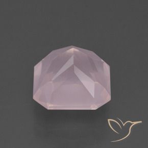 9,17 ctw natürlicher hellrosa Rosenquarz, Oktagonschliff, Transparent