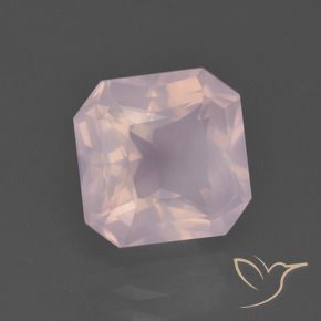 9,17 ctw natürlicher hellrose-rosa Rosenquarz, Oktagonschliff, Transparent