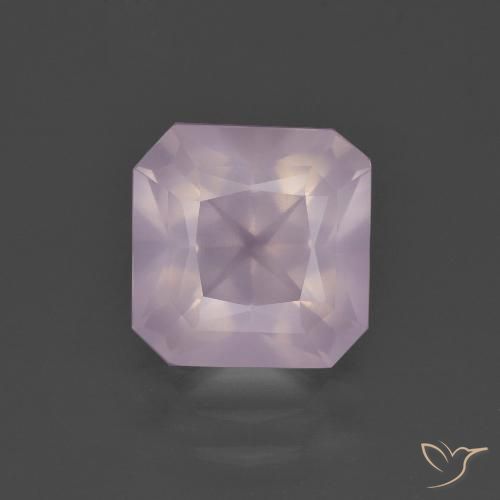 3.08ct Natürlicher Helles Kirschrosa Rosenquarz, Smaragdschliff, Transparent