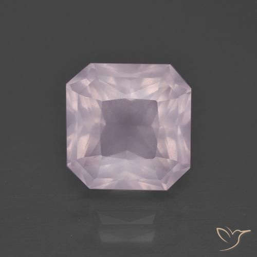 4.75ct Natürlicher hellrosa Rosenquarz, Smaragdschliff, Transparent