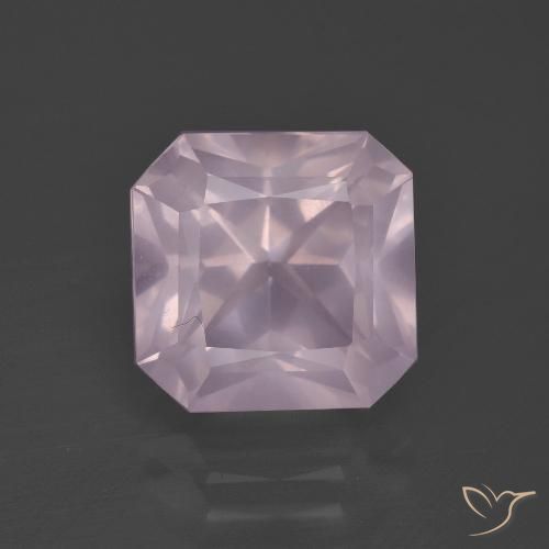 5.40ct Natürlicher hellrosa Rosenquarz, Smaragdschliff, Transparent