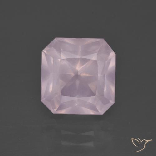 4.73ct Natürlicher Kaugummi Rosa Rosenquarz, Smaragdschliff, Transparent