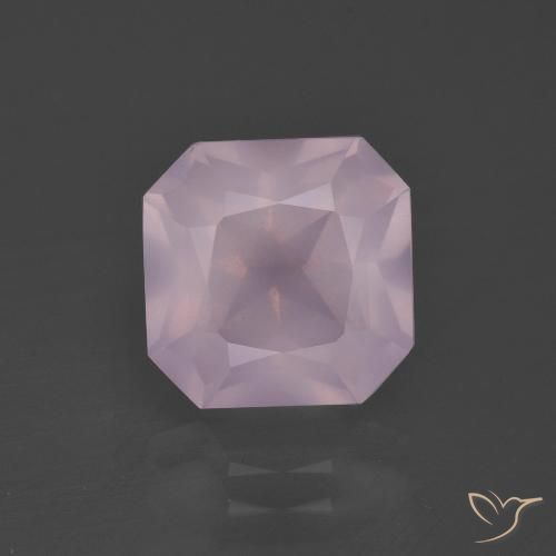 4.32ct Natürlicher hellrosa Rosenquarz, Smaragdschliff, Transparent