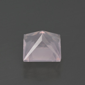 3,01 ctw natürlicher rosafarbener Rosenquarz, Quadrat, Transparent
