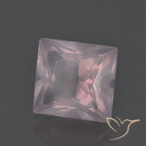 9,17 ctw natürlicher hellrosa Rosenquarz, Quadrat, Transparent