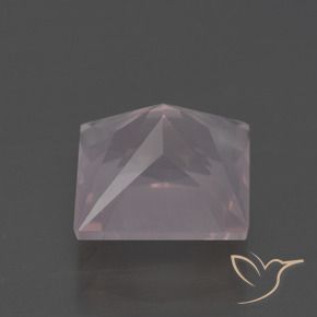 9,17 ctw natürlicher hellrosa Rosenquarz, Quadrat, Transparent