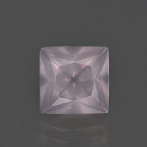 2,69 ctw natürlicher rosafarbener Rosenquarz, Quadrat, Transparent