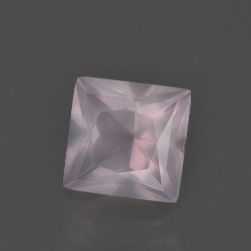 2,69 ctw natürlicher rosafarbener Rosenquarz, Quadrat, Transparent