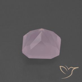 3,02 ctw natürlicher rosafarbener Rosenquarz, Smaragdschliff, Transparent