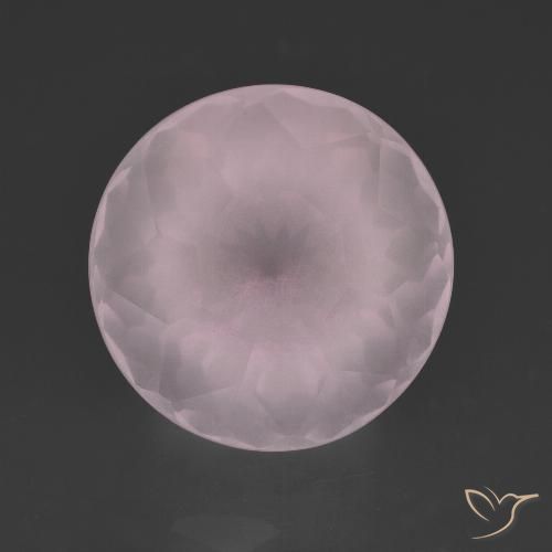 10.68ct Natürlicher hellrose-rosa Rosenquarz, Runden, Transparent