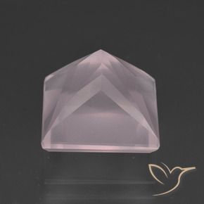 9,17 ctw natürlicher hellrose-rosa Rosenquarz, Quadrat, Transparent