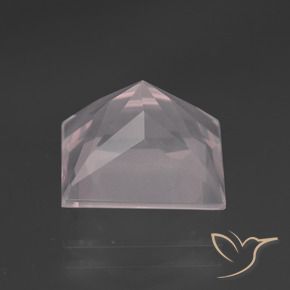 9,17 ctw natürlicher hellrose-rosa Rosenquarz, Quadrat, Transparent