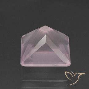 9,17 ctw natürlicher hellrose-rosa Rosenquarz, Quadrat, Transparent