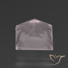 9,17 ctw natürlicher Sehr helles Rosa Rosenquarz, Quadrat, Transparent