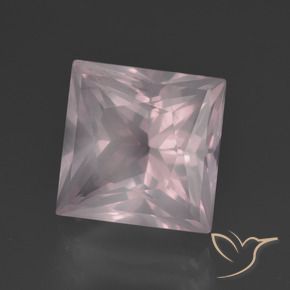 9,17 ctw natürlicher Sehr helles Rosa Rosenquarz, Quadrat, Transparent