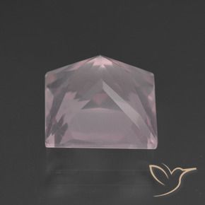 9,17 ctw natürlicher Sehr helles Rosa Rosenquarz, Quadrat, Transparent