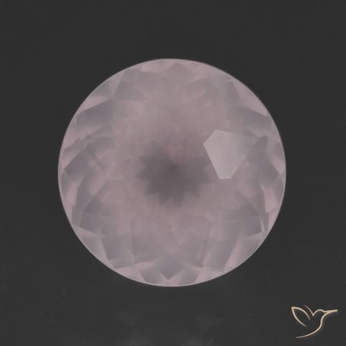 6.47ct Natürlicher Sehr helles Rosa Rosenquarz, Runden, Transparent