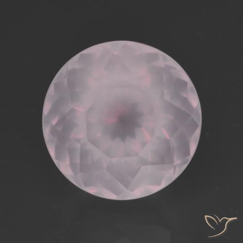 6.87ct Natürlicher Sehr helles Rosa Rosenquarz, Runden, Transparent