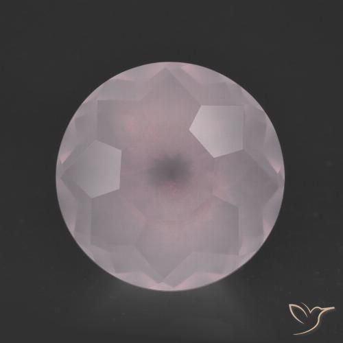 6.36ct Natürlicher hellrosa Rosenquarz, Runden, Transparent