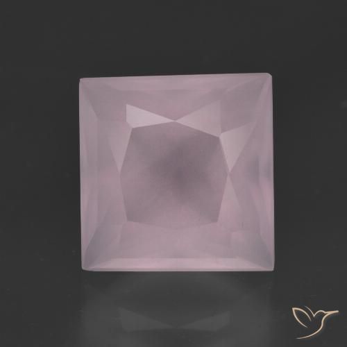 4.96ct Natürlicher Kaugummi Rosa Rosenquarz, Quadrat, Transparent