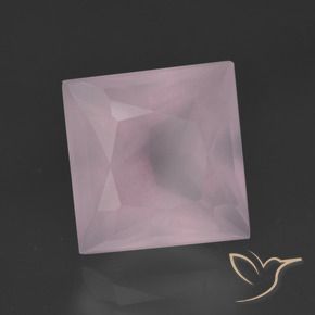 9,17 ctw natürlicher Kaugummi Rosa Rosenquarz, Quadrat, Transparent