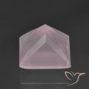 9,17 ctw natürlicher Kaugummi Rosa Rosenquarz, Quadrat, Transparent