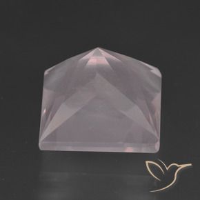 9,17 ctw natürlicher hellrosa Rosenquarz, Quadrat, Transparent