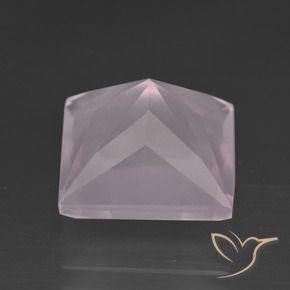 9,17 ctw natürlicher hellrosa Rosenquarz, Quadrat, Transparent