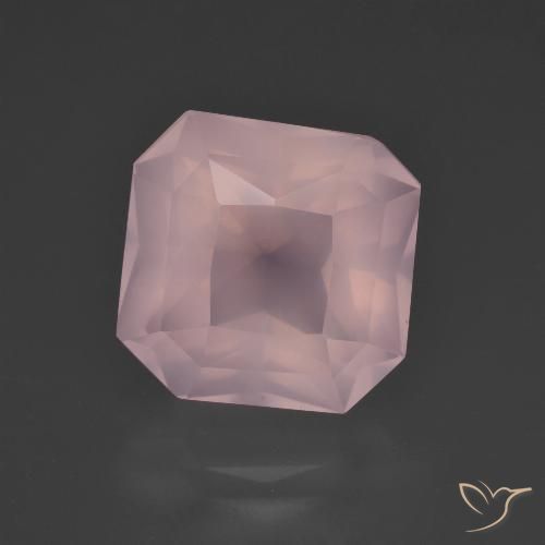 8.63ct Natürlicher rose-rosa Rosenquarz, Smaragdschliff, Transparent