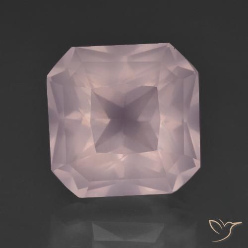 9.33ct Natürlicher rose-rosa Rosenquarz, Smaragdschliff, Transparent