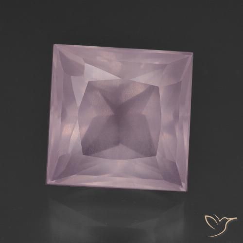9.15ct Natürlicher hellrosa Rosenquarz, Quadrat, Transparent