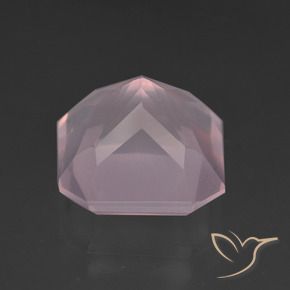 9,17 ctw natürlicher hellrose-rosa Rosenquarz, Oktagonschliff, Transparent