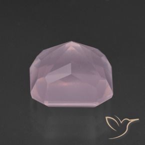 9,17 ctw natürlicher Kaugummi Rosa Rosenquarz, Oktagonschliff, Transparent