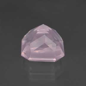 6,18 ctw natürlicher rosafarbener Rosenquarz, Smaragdschliff, Transparent