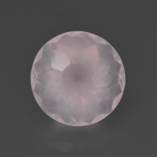 3,10 ctw natürlicher rosafarbener Rosenquarz, Rundschliff, Transparent