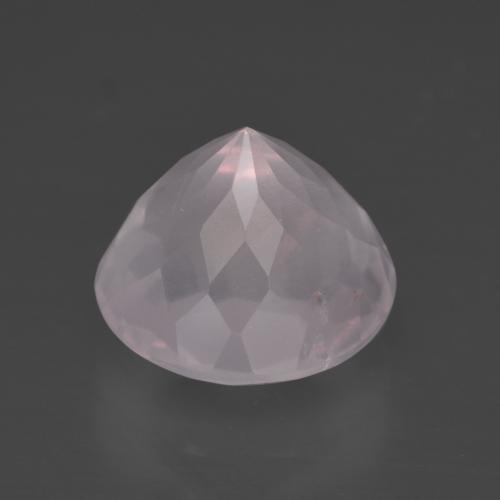 3,10 ctw natürlicher rosafarbener Rosenquarz, Rundschliff, Transparent